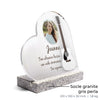 Plaque funéraire guitare-acoustique-blanche-forme-coeur 26 Plaquedeces.fr
